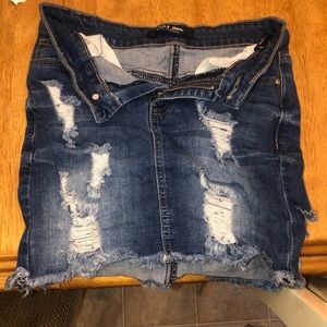 Wax jeans skirt